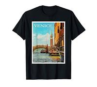 Venezia Canali Veneziani Gondola Barche Italia Veneto Maglietta