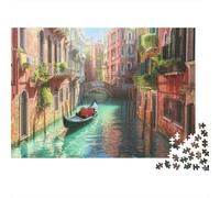 Venezia Città d'acqua Jigsaw Puzzle Impossibili 1000 Pezzi Decorazione Per La Casa. Rilassamento E Intelligence Per Adulti E Ragazzi Da 14 Anni 1000pcs (75x50cm)