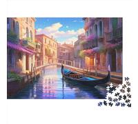 Venezia Città d'acqua Jigsaw Puzzle Impossible 1000 Pezzi Decorazione Per La Casa. Giochi Rilassamento E Intelligence Per Adulti E Bambini Da 12 Anni 1000pcs (75x50cm)