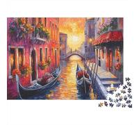 Venezia Città d'acqua Jigsaw Puzzle Impossible 1000Pcs Decorazione Per La Casa. Rilassamento E Intelligence Per Adulti E Ragazzi Da 14 Anni 1000pcs (75x50cm)