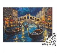 Venezia Città d'acqua Puzzle Impossible 1000 Pezzi Decorazione Per La Casa. Giochi Rilassamento E Intelligence Per Adulti E Ragazzi Da 14 Anni 1000pcs (75x50cm)