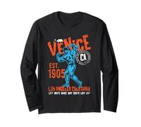 Venezia EST. 1905 California Retro Vintage Distressed Design Maglia a Manica
