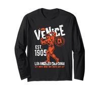 Venezia EST. 1905 California Retro Vintage Distressed Design Maglia a Manica