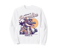 Venezia Florida Paradise Alligator Retro Style Design Felpa