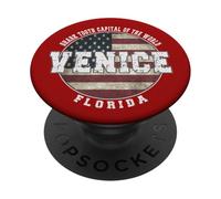 Venezia, Florida, vendemmia, bandiera americana PopSockets PopGrip Adesivo