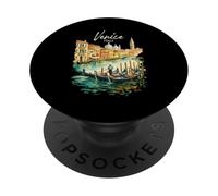 Venezia Gondola Italia Viaggio Souvenir Acquerello PopSockets PopGrip Adesivo