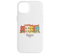 venezia, italia burano, isola, colorito, case, illustrazione Custodia per iPhone 14 Plus