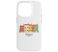 venezia, italia burano, isola, colorito, case, illustrazione Custodia per iPhone 14 Pro