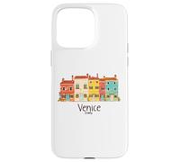 venezia, italia burano, isola, colorito, case, illustrazione Custodia per iPhone 15 Pro Max