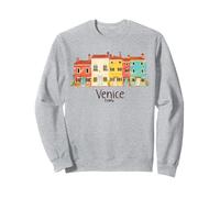 venezia, italia burano, isola, colorito, case, illustrazione Felpa