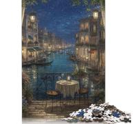 Venezia, Italia di Notte Puzzle in Legno 300 Pezzi Adulto Puzzle Regalo Per Amore E Amico Per Gioco Familiare Decorazione Interna Unica Gioco EduGattoion Stress Relief 300pcs (40x28cm)