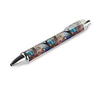 Venezia Italia Pittura Novità Penna a sfera Stampata Retrattile Nero Fusto Rotondo Penne a Punta Fine 0.5mm 1/2/4 Pz