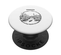Venezia Italia Schizzo Rialto Ponte Gondola Art PopSockets PopGrip Adesivo