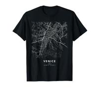 Venezia Mappa Città Italia Strade e Coordinate Maglietta