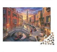 Venezia Romantica Puzzle 1000 Pezzi,Antistress,Idea Regalo,Decorazione Casa,Sfida Impossibile,Cartone Di Qualità,Adulti E Ragazzi,dai 14 Anni,Gioco Educativo 52x38cm