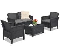 Venezia Servizio da caffè 4 Bica in tecnorattan antracite