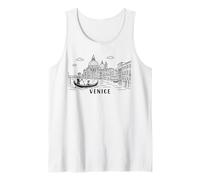 Venezia Skyline Art Tee Italia Viaggi Venezia Italia Souvenir Canotta