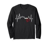 Venezia Skyline Battito del Cuore L'Italia Love Amo Venezia Maglia a Manica