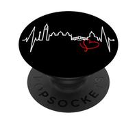 Venezia Skyline Battito del Cuore L'Italia Love Amo Venezia PopSockets PopGrip Adesivo