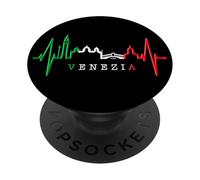 Venezia Skyline Battito del Cuore L'Italia Love Amo Venezia PopSockets PopGrip Adesivo