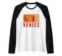 Venezia Venezia Venezia Bandiera Guerra Veneziana Viaggio Turistico T-Shirt Maglia con Maniche Raglan