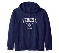 Venezia Vintage Crossed Remi & Barca Anchor Sport Felpa con Cappuccio
