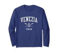 Venezia Vintage Crossed Remi & Barca Anchor Sport Maglia a Manica