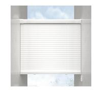 Veneziana in Alluminio Senza Foratura Protezione della Privacy Cucina Tende Plissettate Oscurante Privacy Isolamento Termico Finestre Tende a Rullo(White,1.2X1.7M)