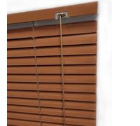 Veneziana in alluminio venature del legno,Tenda Parasole Visibilità,Lamella da 25mm,Protezione dalla luce e ai raggi solari,Protezione Solare,Schermo per Privacy (W110cm×H110cm,Reddish brown)