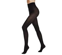 VENEZIANA NUOVA Collant Donna 40 DEN - Collant Semitrasparente con Fascia Coscia Ampia e Confortevole, Maglia 3D Elastica e Elasticizzata, Finitura Opaca Senza Cuciture Nero Taglia M