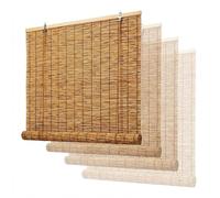 Veneziane da Esterno in Bamboo, Tapparella a Rullo di Canna - Arella Privacy per Balcone Finestra, Cannette Naturale Sole Su Misura 40-195cm