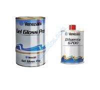 VENEZIANI GEL GLOSS PRO ML. 750 - SMALTO NAUTICO BICOMPONENTE + DILUENTE 6700