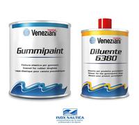 VENEZIANI GUMMIPAINT 0,5 LT SMALTO ELASTICO PER GOMMONI + DILUENTE 6380 0,5 LT