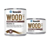 VENEZIANI RESINA 3+ SISTEMA EPOSSIDICO PER LEGNO TRASPARENTE 750 ML. A+B