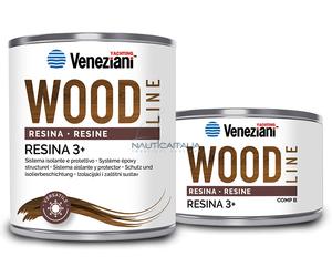 VENEZIANI RESINA 3+ WOOD LINE LT. 0,75 B) - RESINA EPOSSIDICA ex Resina 2000