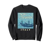 Veneziano, gondole, con, Onde, Fondo, Venezia, Italia Felpa