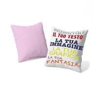 VENEZIANO Gruppo Cuscino Personalizzato 40x40 con Imbottitura - Cuscino Personalizzato con Imbottitura - personalizza Ora con Testi, Loghi o Immagini - 100% Made in Italy