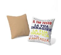 VENEZIANO Gruppo Cuscino Personalizzato 40x40 con Imbottitura - Cuscino Personalizzato con Imbottitura - personalizza Ora con Testi, Loghi o Immagini - 100% Made in Italy