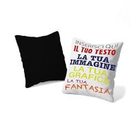 VENEZIANO Gruppo Cuscino Personalizzato 40x40 con Imbottitura - Cuscino Personalizzato con Imbottitura - personalizza Ora con Testi, Loghi o Immagini - 100% Made in Italy