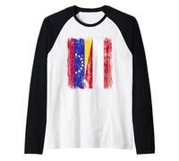 Venezuela Austria Mezza Bandiera Venezuelana Austria Patrimonio Maglia con Maniche Raglan
