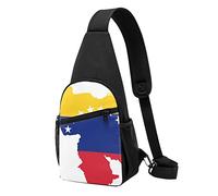 Venezuela Bandiera Casual Una Spalla Cross Body Borsa Petto Portafoglio Borsa Telefono Uomo Cross Body Bag Viaggio Walking Marsupio, Nero , Taglia unica