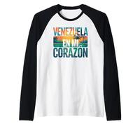 Venezuela en Mi Corazón Orgoglioso Venezuelan Roots Latino Maglia con Maniche Raglan