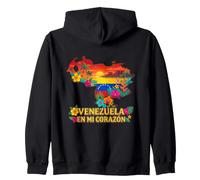 Venezuela en Mi Corazón Orgullo Venezolano Felpa con Cappuccio