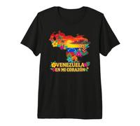 Venezuela en Mi Corazón Orgullo Venezolano Maglietta Premium