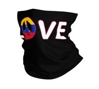 Venezuela Flag Peace Logo Love Decorazione Facciale Traspirante Scaldacollo Durevole Headwrap per Bambini attività Uomo 26X30CM
