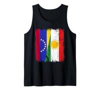Venezuela Kurdistan Half Flag Maglia curda venezuelana Canotta