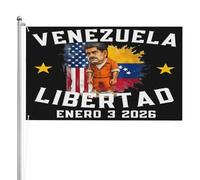 Venezuela Libertad Enero 3 2026 bandiera Libertà Democrazia Bandiera da giardino bifacciale 3x5 Giardino Prato Balcone Stendardo