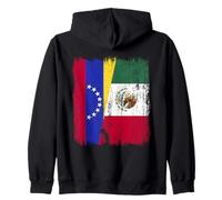 Venezuela Messico Mezza Bandiera Venezuelano Messicano Heritage Felpa con Cappuccio