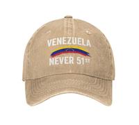 Venezuela Never 51st State Hat No War On Venezuela Washed Cotton cap