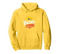Venezuela Strong: Orizzonte Patriottico Tramonto Orgoglio Felpa con Cappuccio, Unisex per Adulti, Limone, L